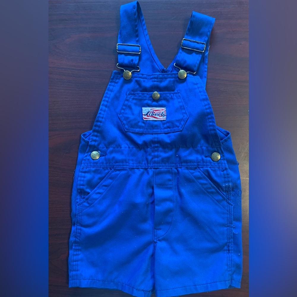 Vintage Liberty boys Blue bib Overalls with Gold Buttons size 4T